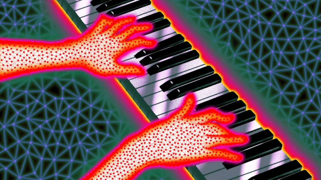 IA generativa suona una tastiera